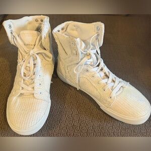 SUPRA MUSKA 001 Children Kids Skytop White Sequin White Shoes